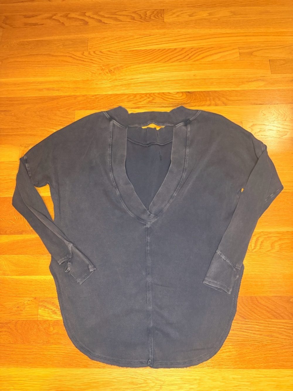 Free People Movement Black Open Back Long Sleeve Top Athletic Gym Yoga - Picture 4 of 11